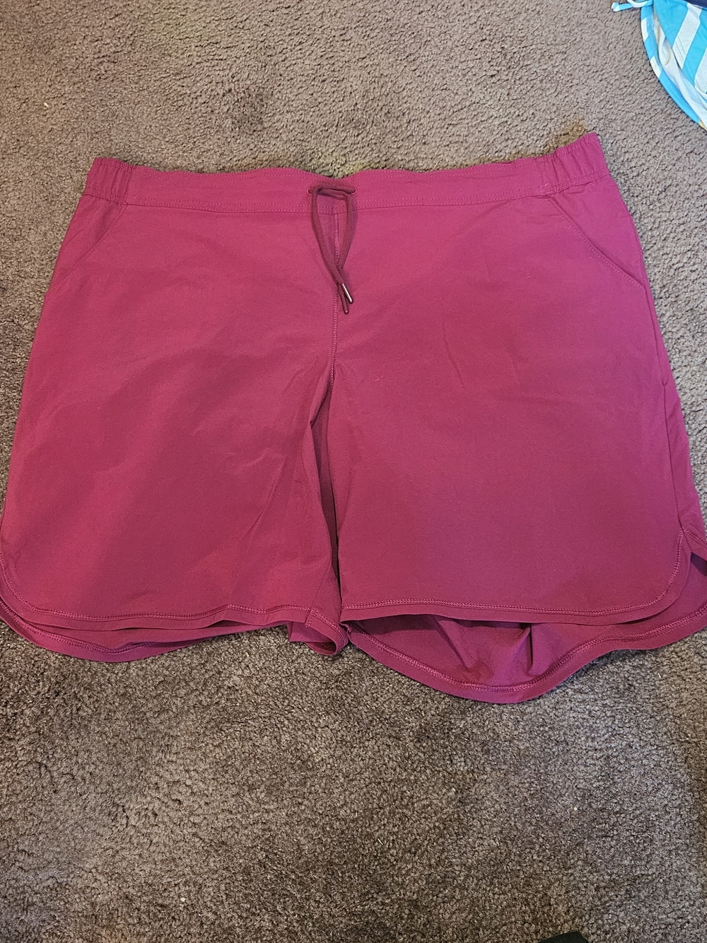 Lands' End Women's Bright Magenta Athletic Drawstring Swim Shorts